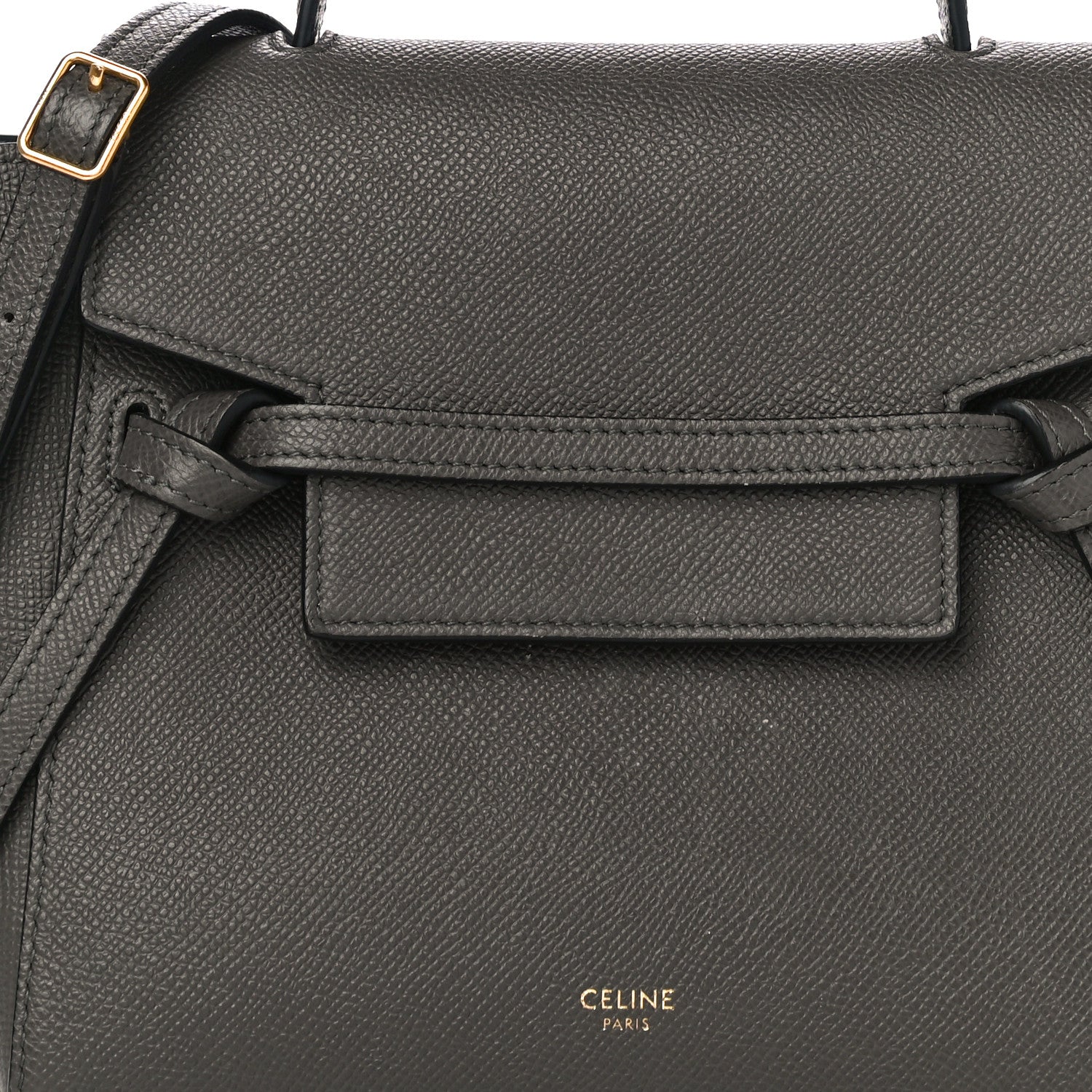 Celine Grained Calfskin Nano Belt Bag Grey 11 of 11