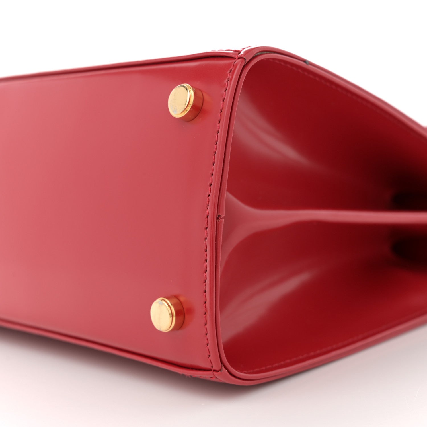 Salvatore Ferragamo Brushed Off Calfskin Small Iconic Top Handle Red 10 of 11