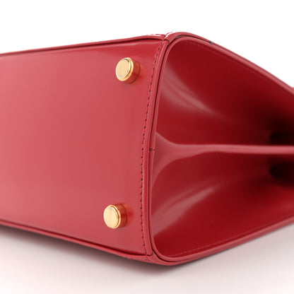 Salvatore Ferragamo Brushed Off Calfskin Small Iconic Top Handle Red 10 of 11