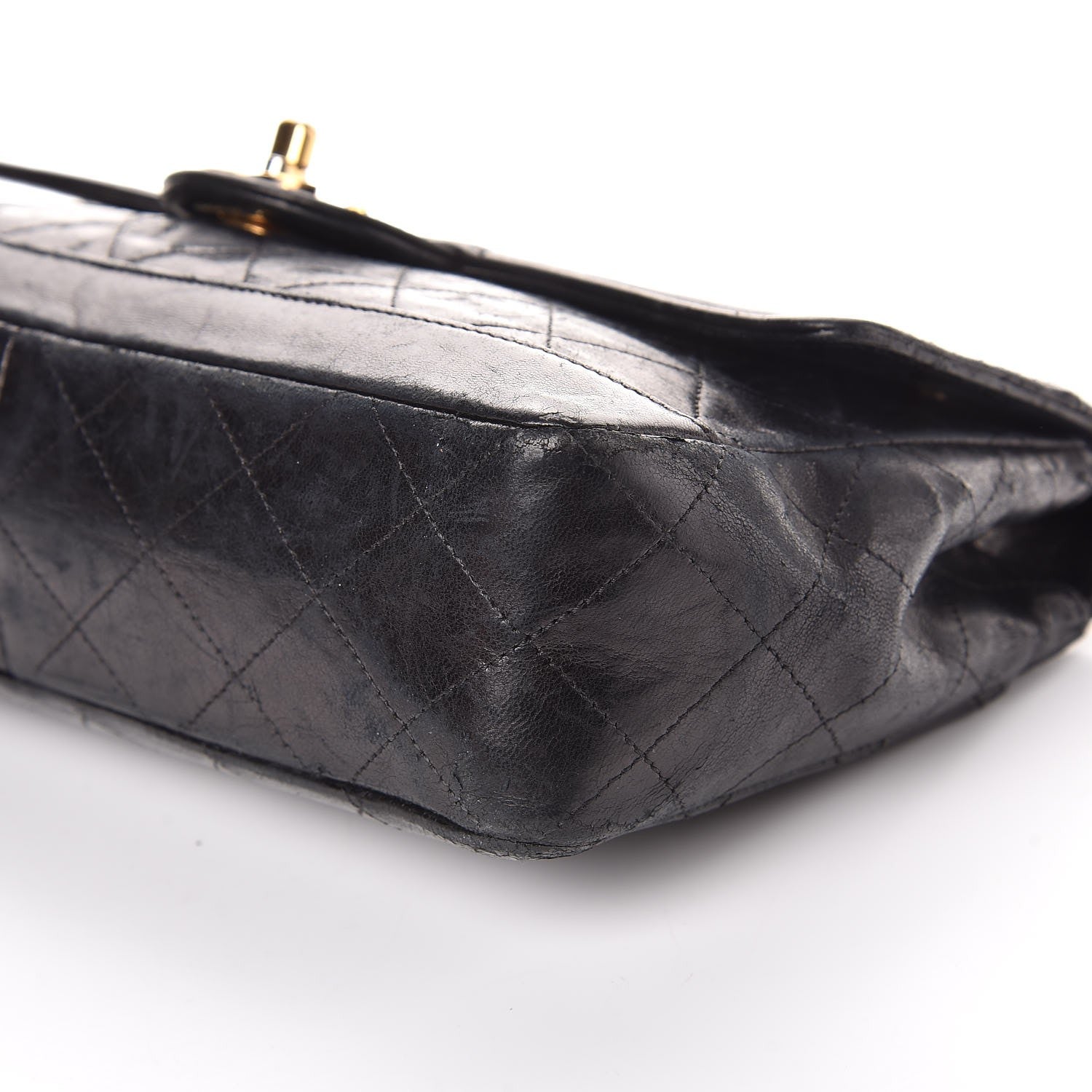 Chanel Lambskin Quilted Medium Single Flap Black 18 of 24