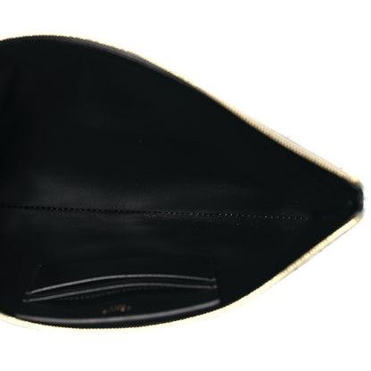 Celine Lambskin Quilted Zip Pouch Grey 5 of 12