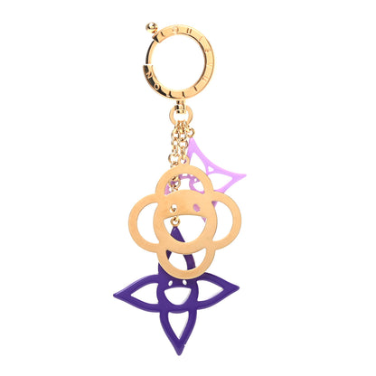 Louis Vuitton Brass Enamel Cosmic Blossom Bag Charm Violet 1 of 3