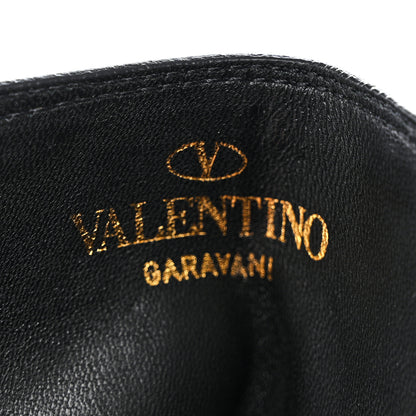Valentino Garavani Calfskin Rockstud VLOGO Uniqueform Chelsea 55/85mm Flatform Ankle Boots 38 Black 7 of 9