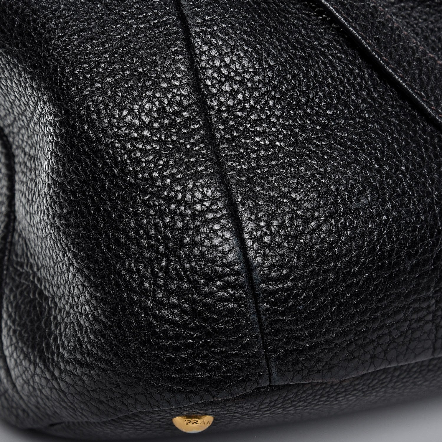 Prada Deerskin Shoulder Bag Black 12 of 15