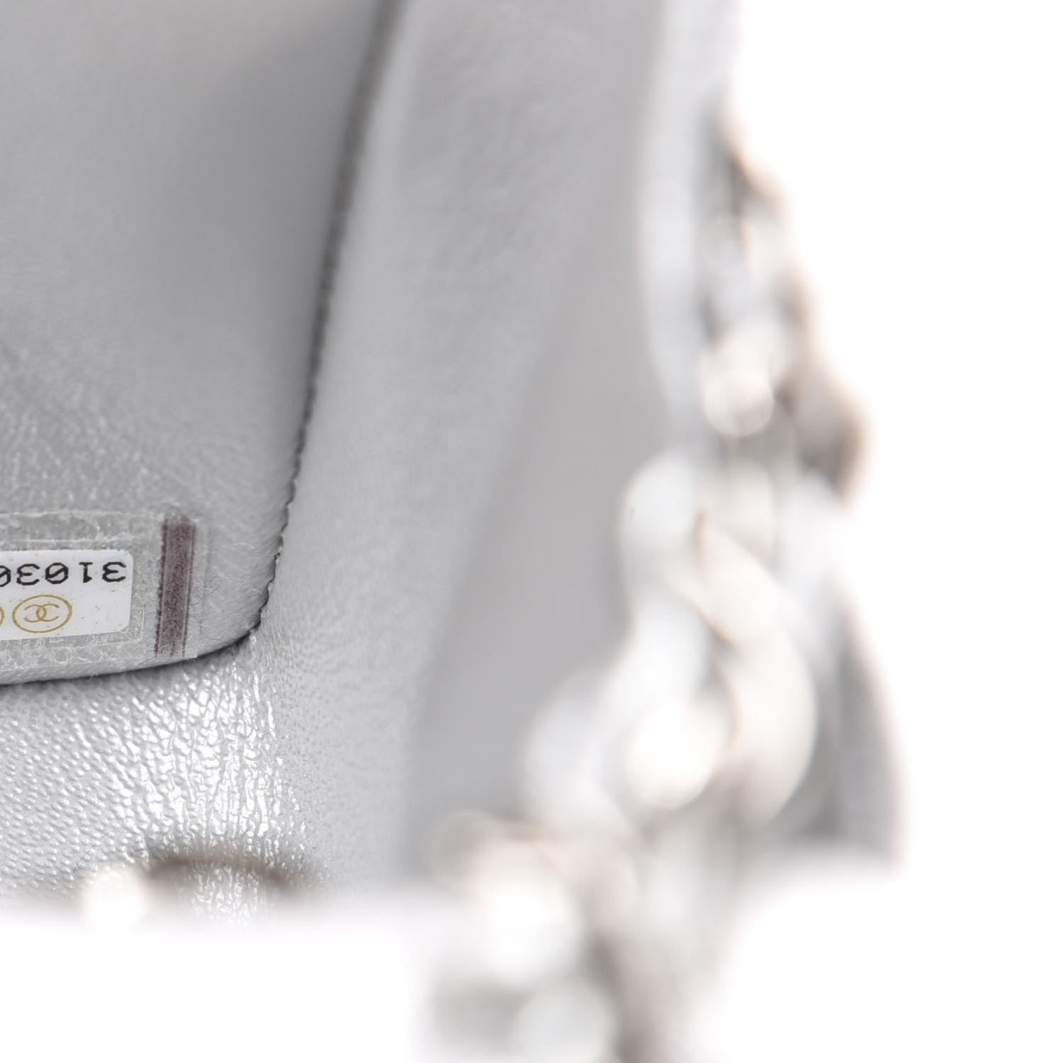 Chanel Metallic Lambskin Quilted Mini Rectangular Flap Silver 9 of 11