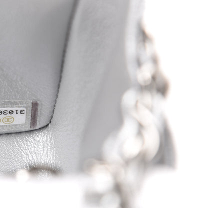 Chanel Metallic Lambskin Quilted Mini Rectangular Flap Silver 9 of 11
