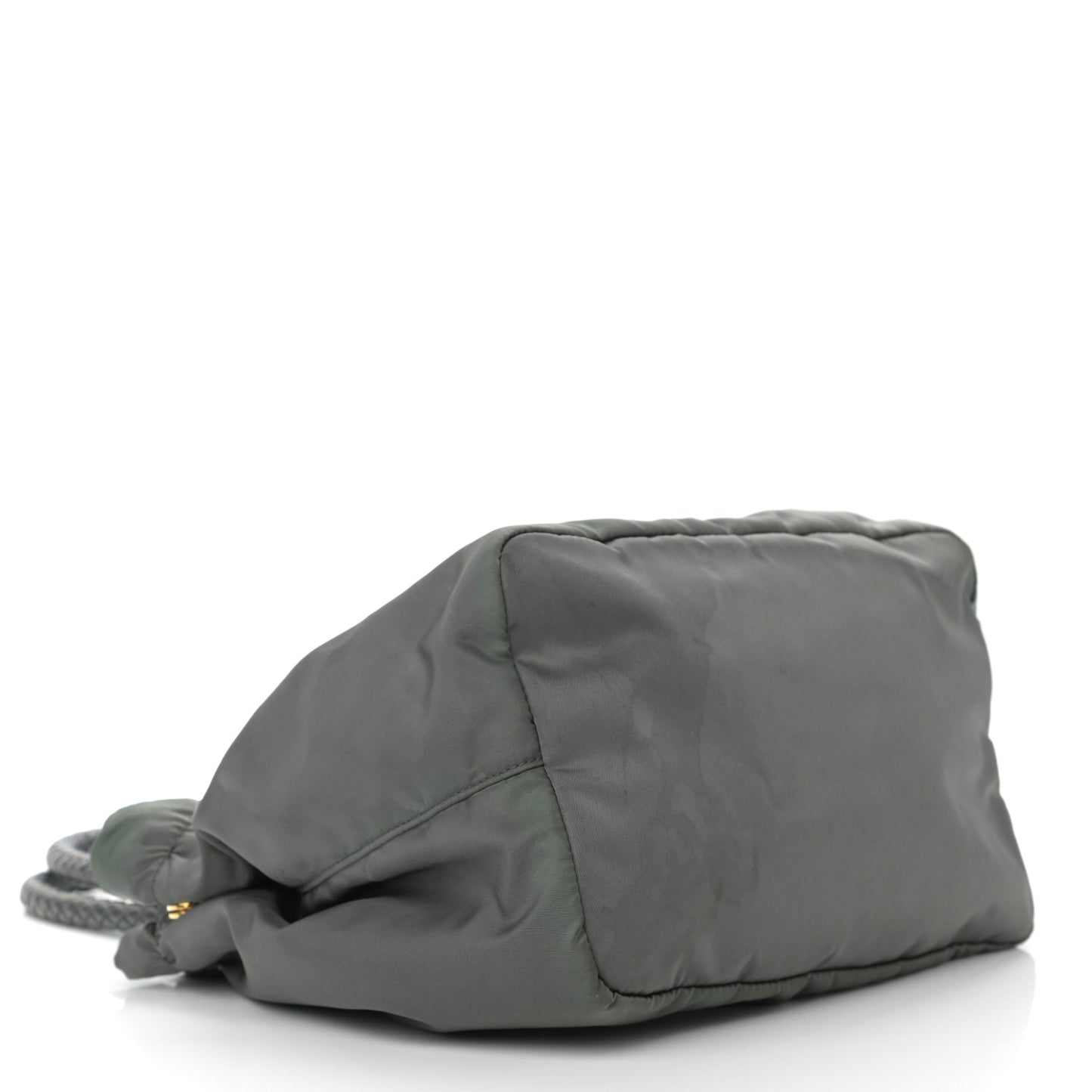 Tessuto Nylon Nappa Braided Top Handle Tote Grey