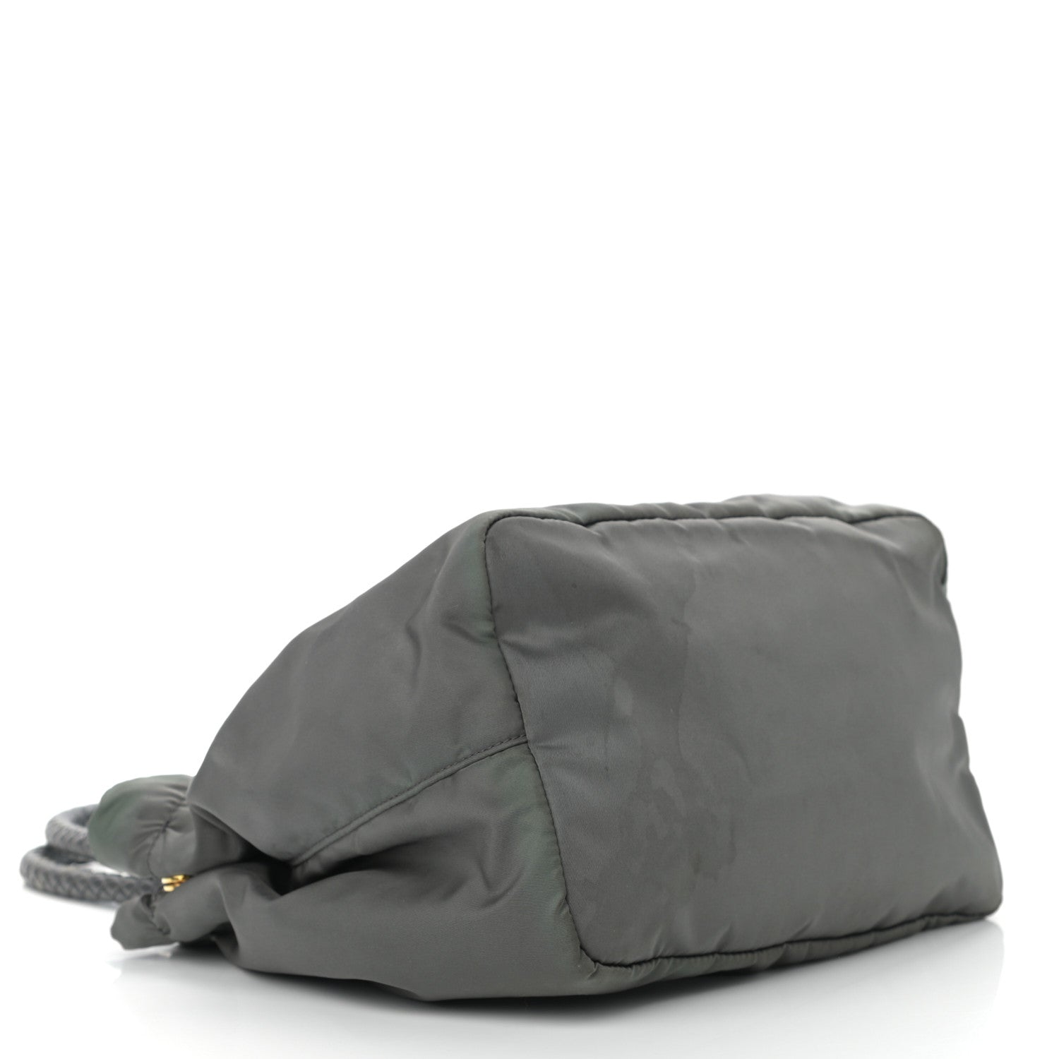 Prada Tessuto Nylon Nappa Braided Top Handle Tote Grey 4 of 20