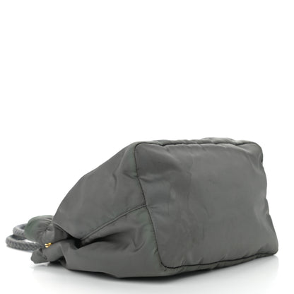 Prada Tessuto Nylon Nappa Braided Top Handle Tote Grey 4 of 20