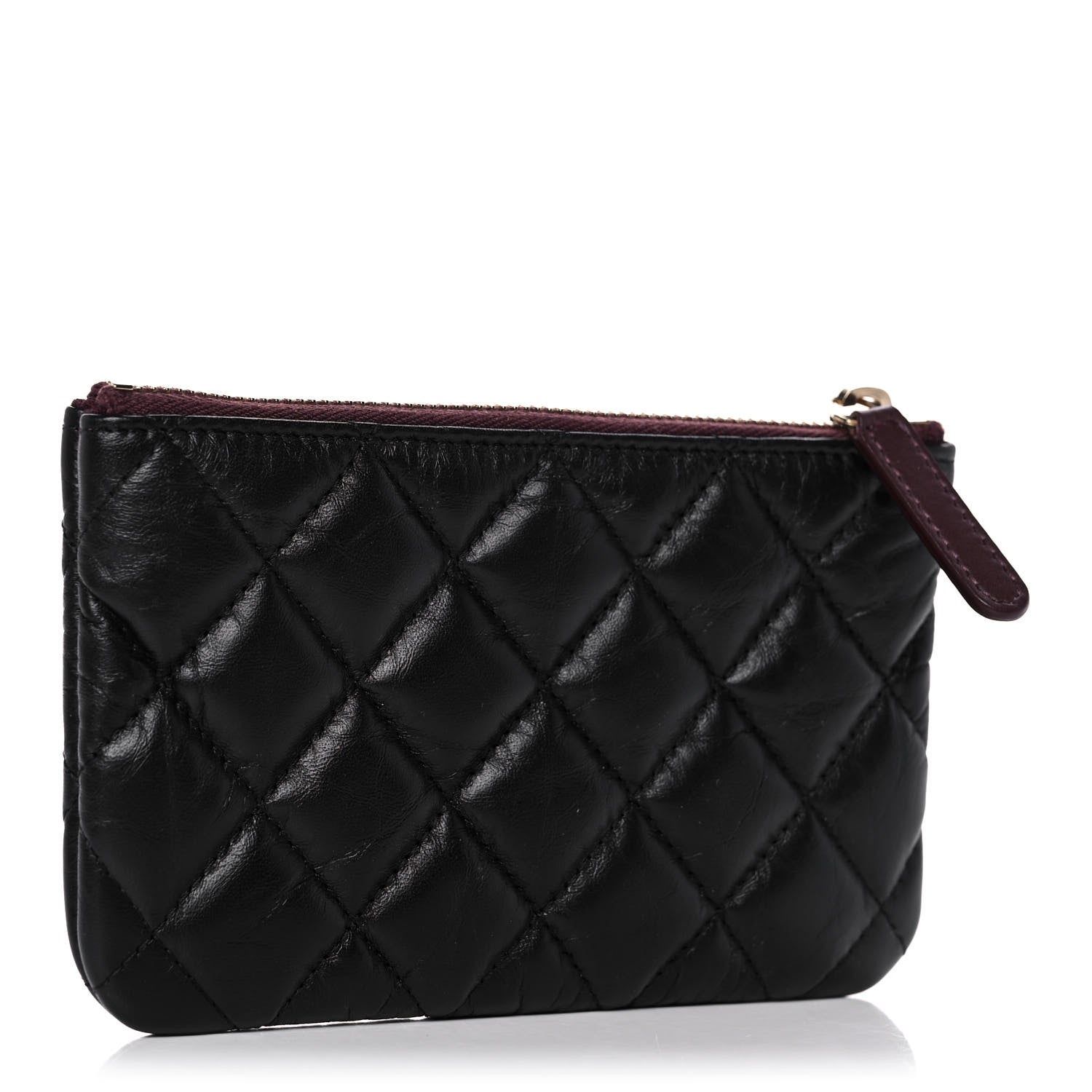 Chanel Aged Calfskin Quilted Small Lucky Charms Cosmetic Case Black 3 of 11