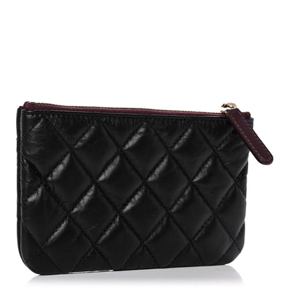 Chanel Aged Calfskin Quilted Small Lucky Charms Cosmetic Case Black 3 of 11