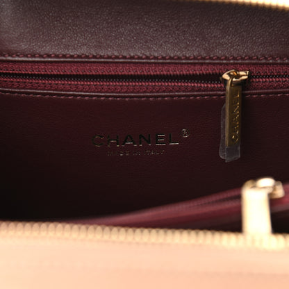 Chanel Caviar Quilted Medium CC Filigree Vanity Case Beige Black 6 of 9