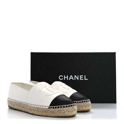 Chanel Lambskin CC Espadrilles 36 White Black 15 of 15