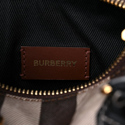 Burberry E-canvas Check Mini Bowling Bag Dark Birch Brown 6 of 10