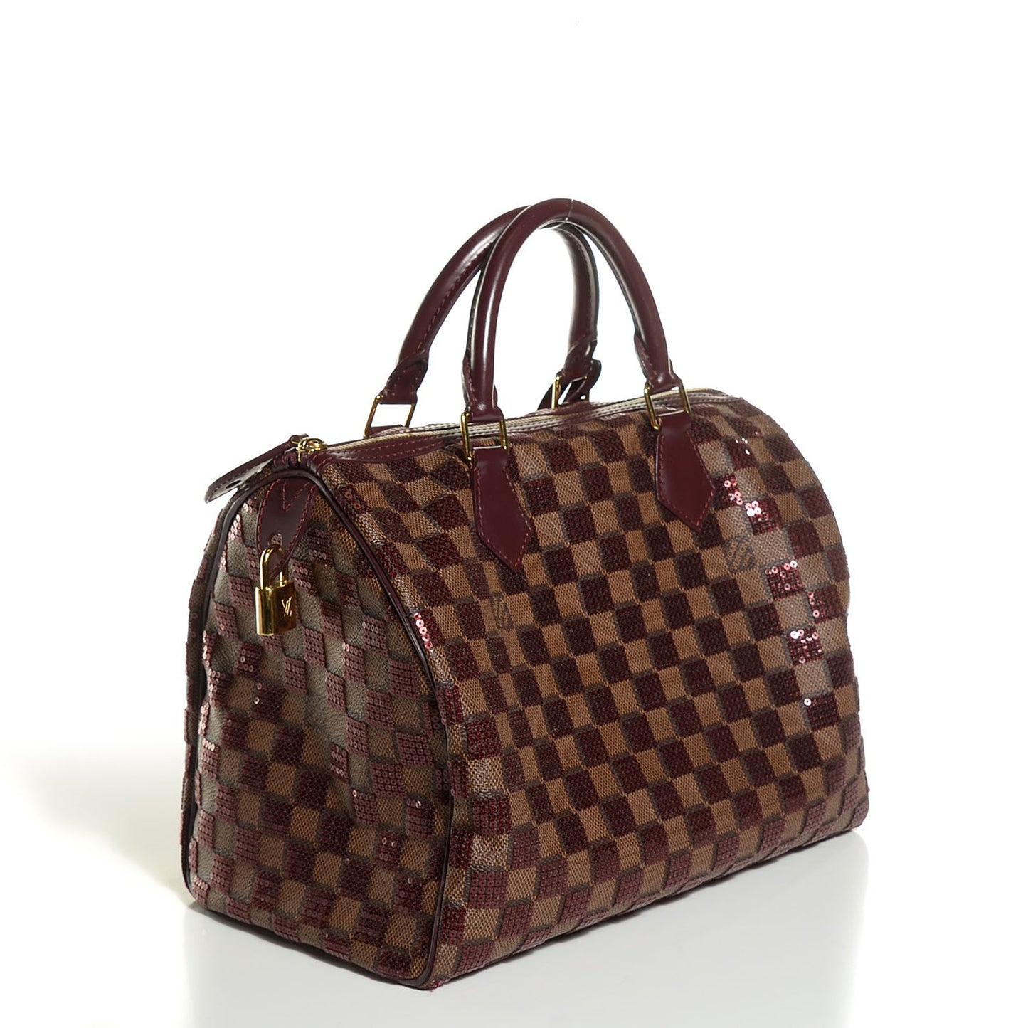 Damier Paillettes Speedy 30 Rouge