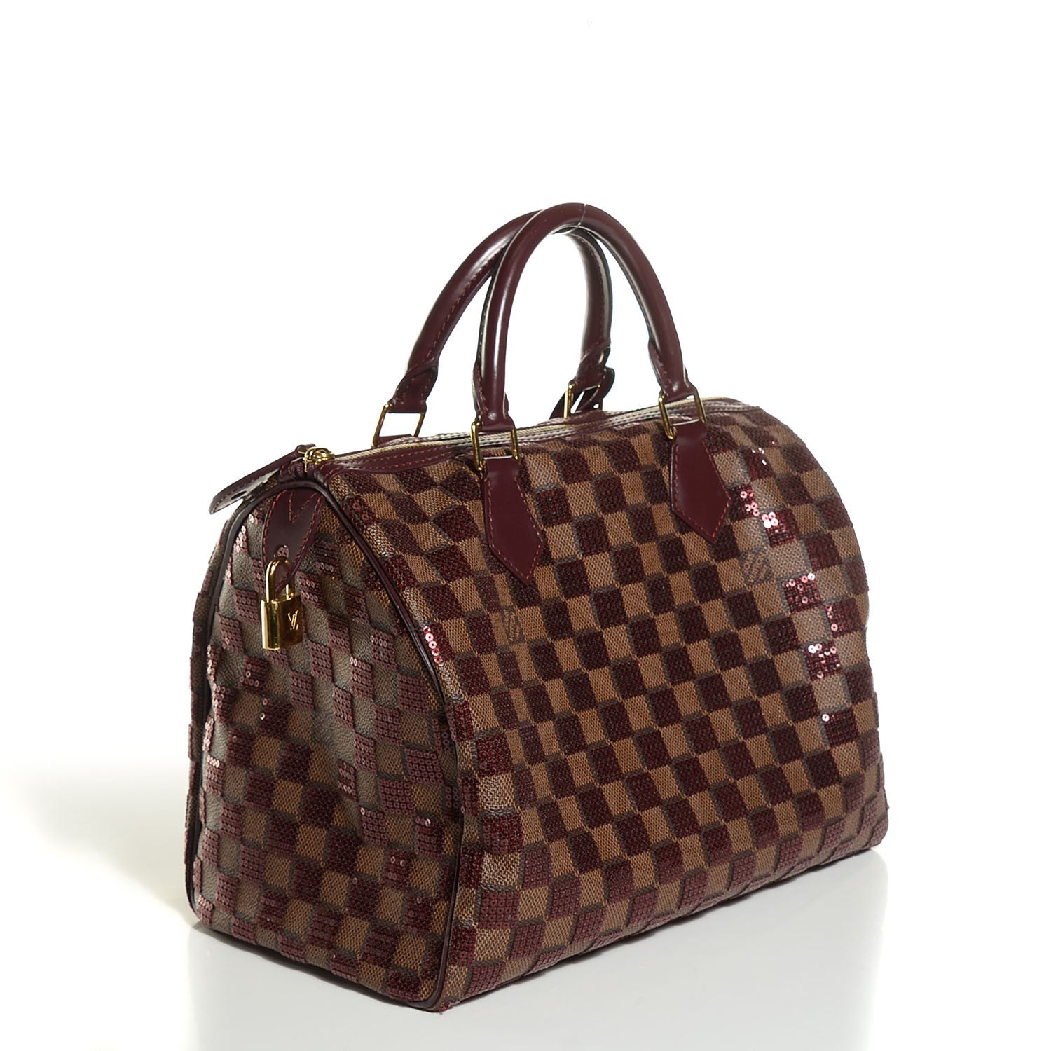 Louis Vuitton Damier Paillettes Speedy 30 Rouge 7 of 11