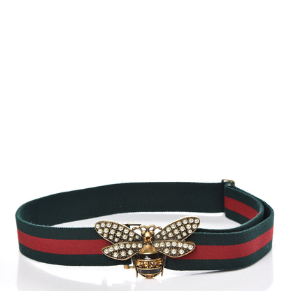 Gucci Web Queen Margaret Bee Belt 100 40 Red Green 5 of 7