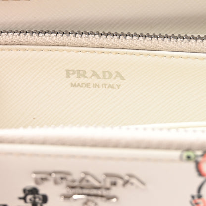 Prada Saffiano Robot Zip Wallet White 6 of 7