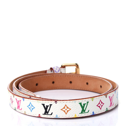 Louis Vuitton Monogram Multicolor Belt 80 32 White 2 of 4