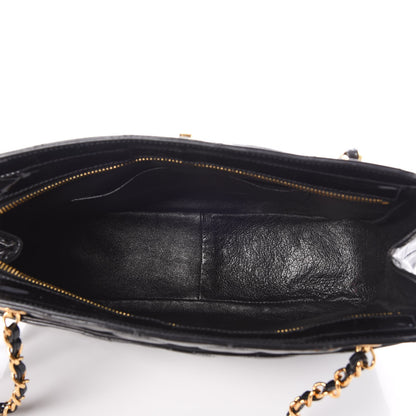 Chanel Patent Quilted Camera Case Black 5 of 9