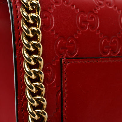 Gucci Guccissima Small Padlock Shoulder Bag Hibiscus Red 13 of 13