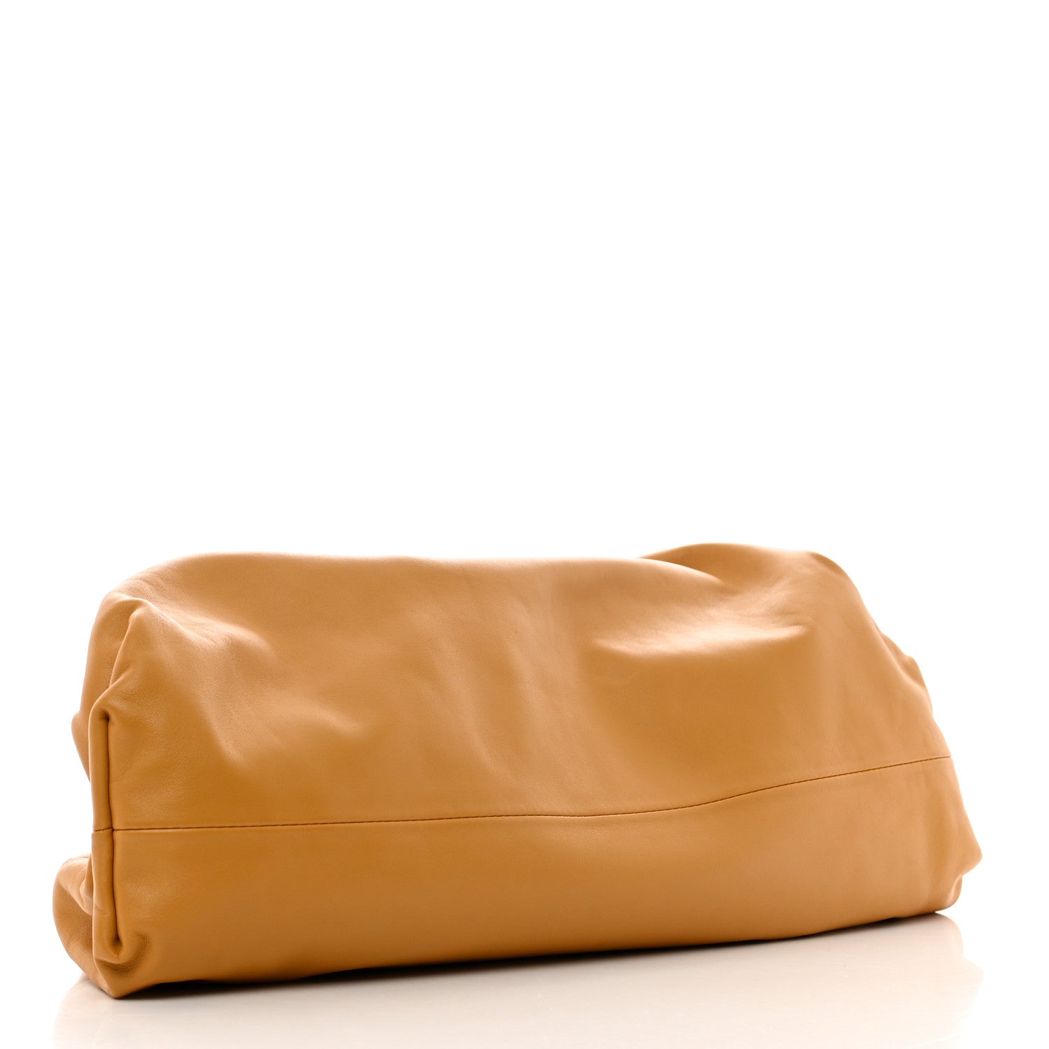 Bottega Veneta Smooth Butter Calf The Pouch Oversized Clutch Ocra 4 of 7