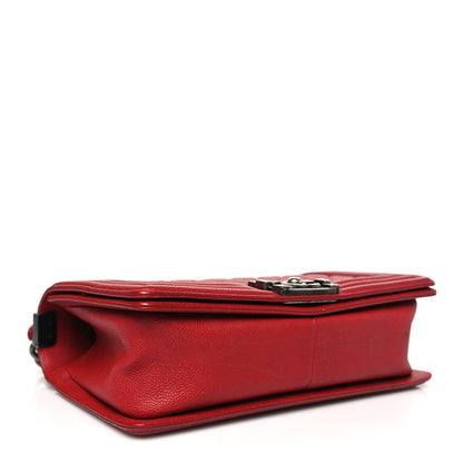 Chanel Caviar Quilted Medium Boy Flap Red 4 of 10