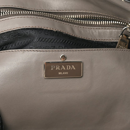 Prada City Calf Small Hand Stitched Zip Tote Calce 6 of 16
