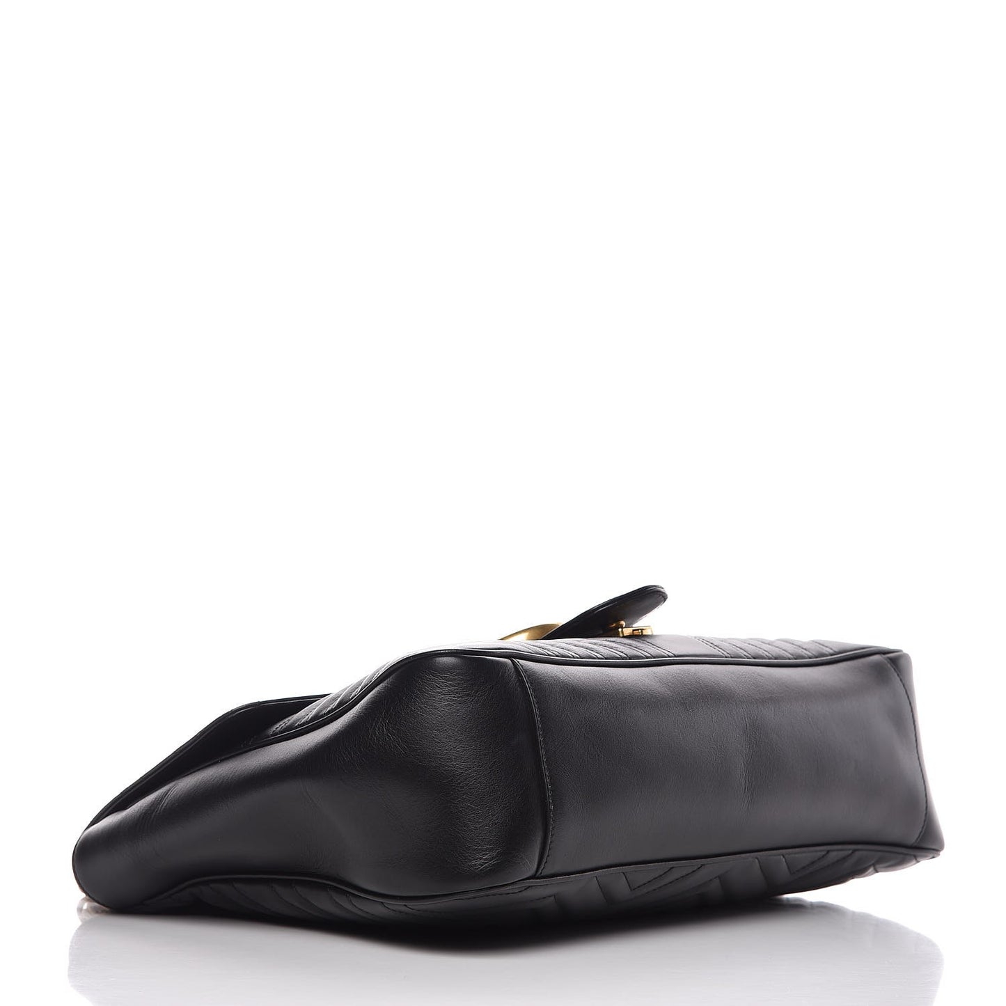 Calfskin Matelasse Large GG Marmont Shoulder Bag Black