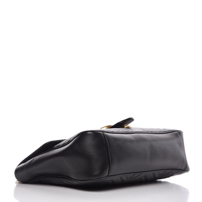 Gucci Calfskin Matelasse Large GG Marmont Shoulder Bag Black 4 of 12