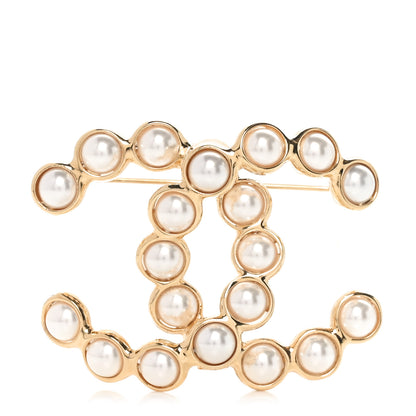 Chanel Pearl CC Brooch Gold 1 of 5