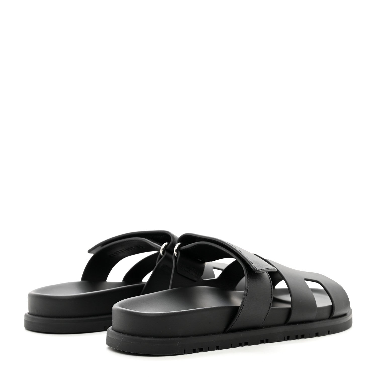 Hermes Calfskin Womens Chypre Sandals 36 Black 4 of 8
