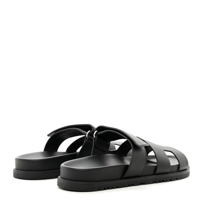 Hermes Calfskin Womens Chypre Sandals 36 Black 4 of 8