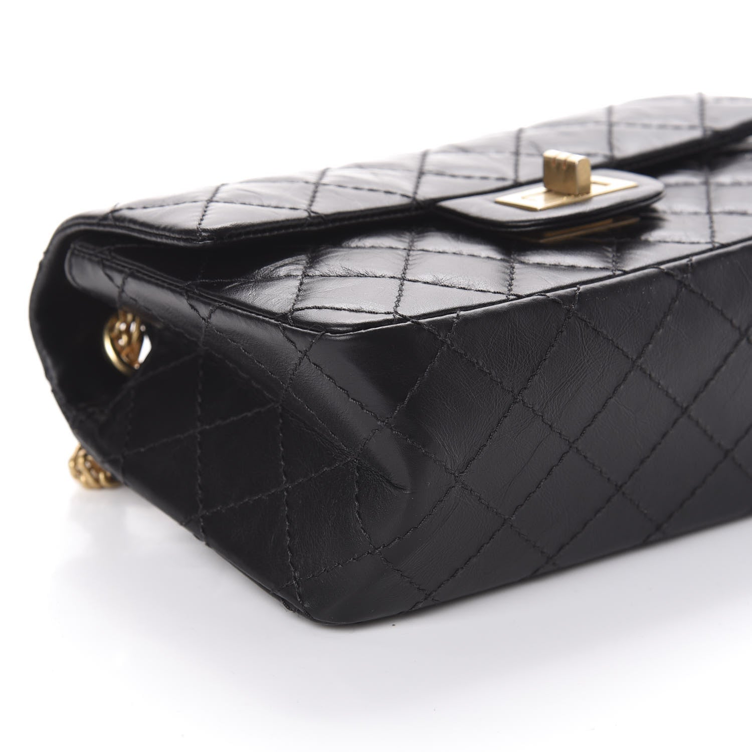 Chanel Aged Calfskin Quilted 2.55 Reissue Mini Flap Black 8 of 9