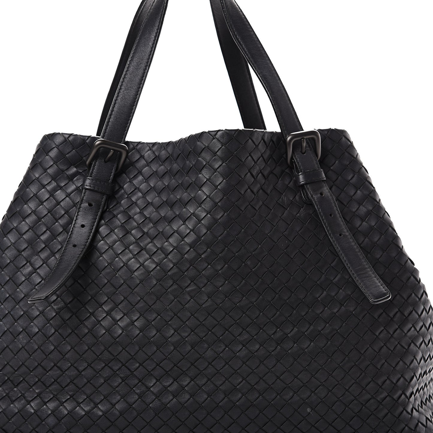 Nappa Intrecciato Large Seamless Tote Black
