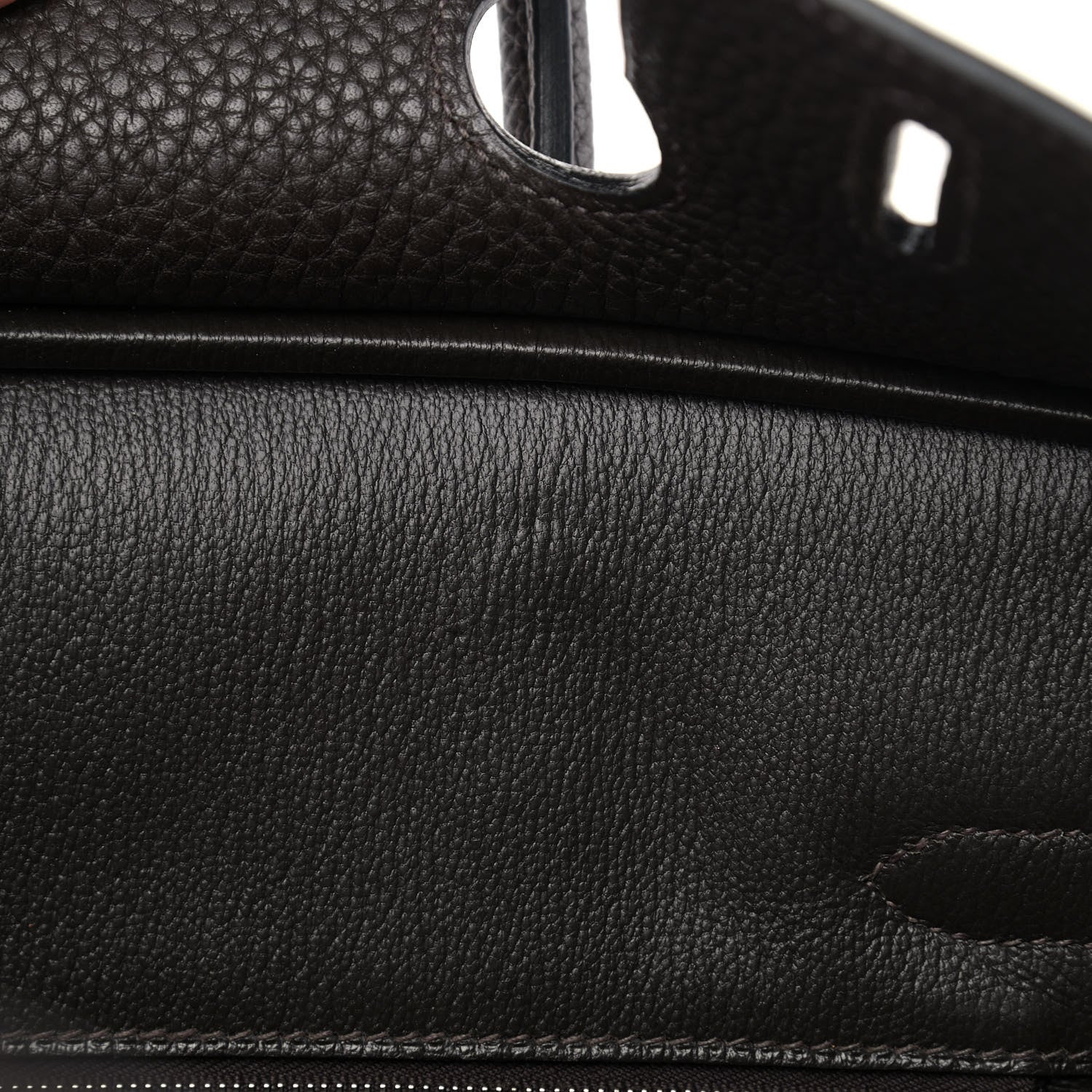 Hermes Taurillon Clemence Birkin 30 Chocolate 12 of 14
