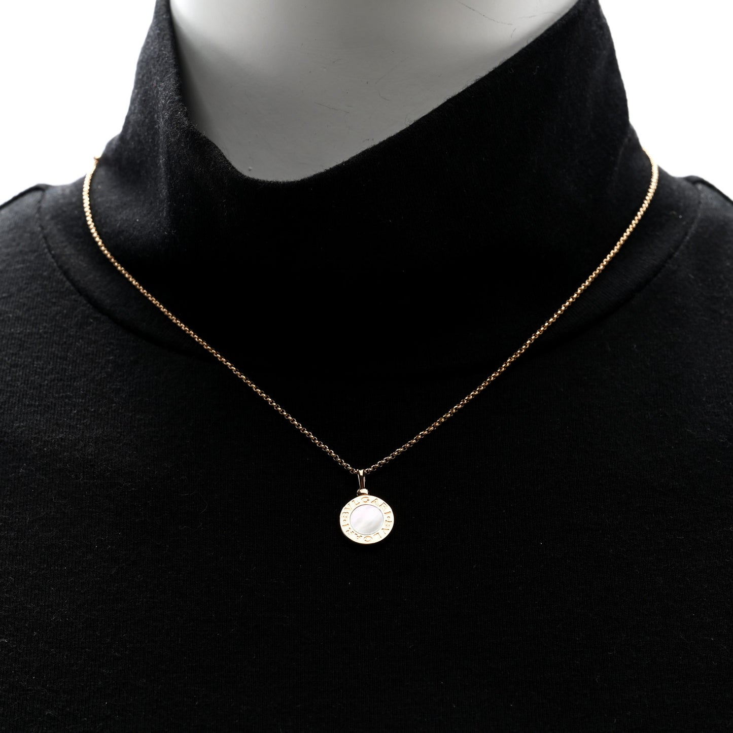 18K Rose Gold Mother of Pearl BVLGARI BVLGARI Pendant Necklace