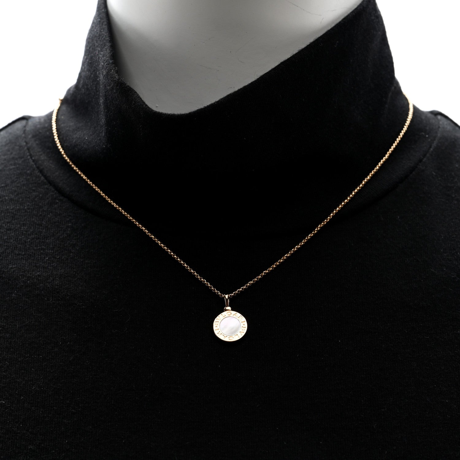 Bulgari 18K Rose Gold Mother of Pearl BVLGARI BVLGARI Pendant Necklace 3 of 7