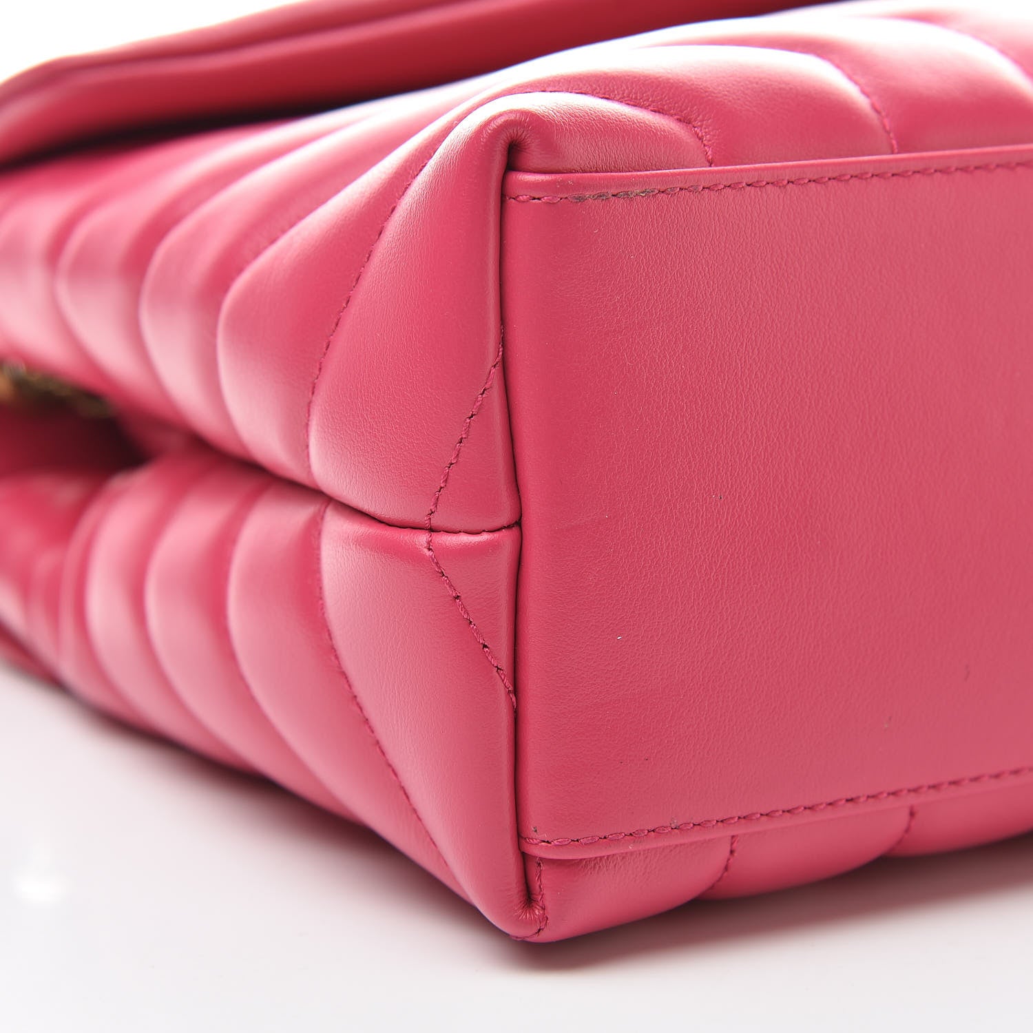 Saint Laurent Calfskin Y Quilted Monogram Small Loulou Chain Satchel Fresh Fuchsia 9 of 11