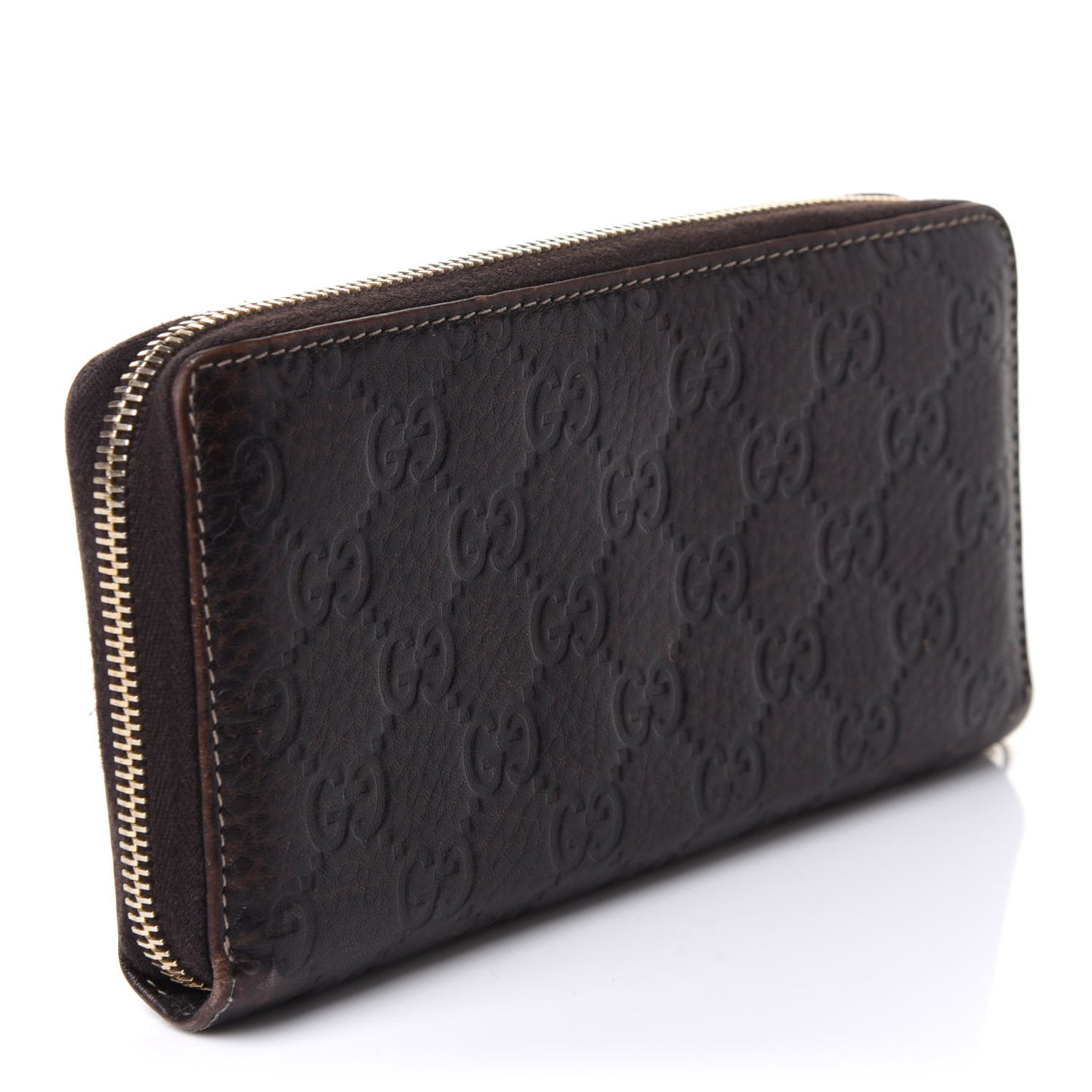 Guccissima Bamboo Tassel Zip Around Wallet Brown
