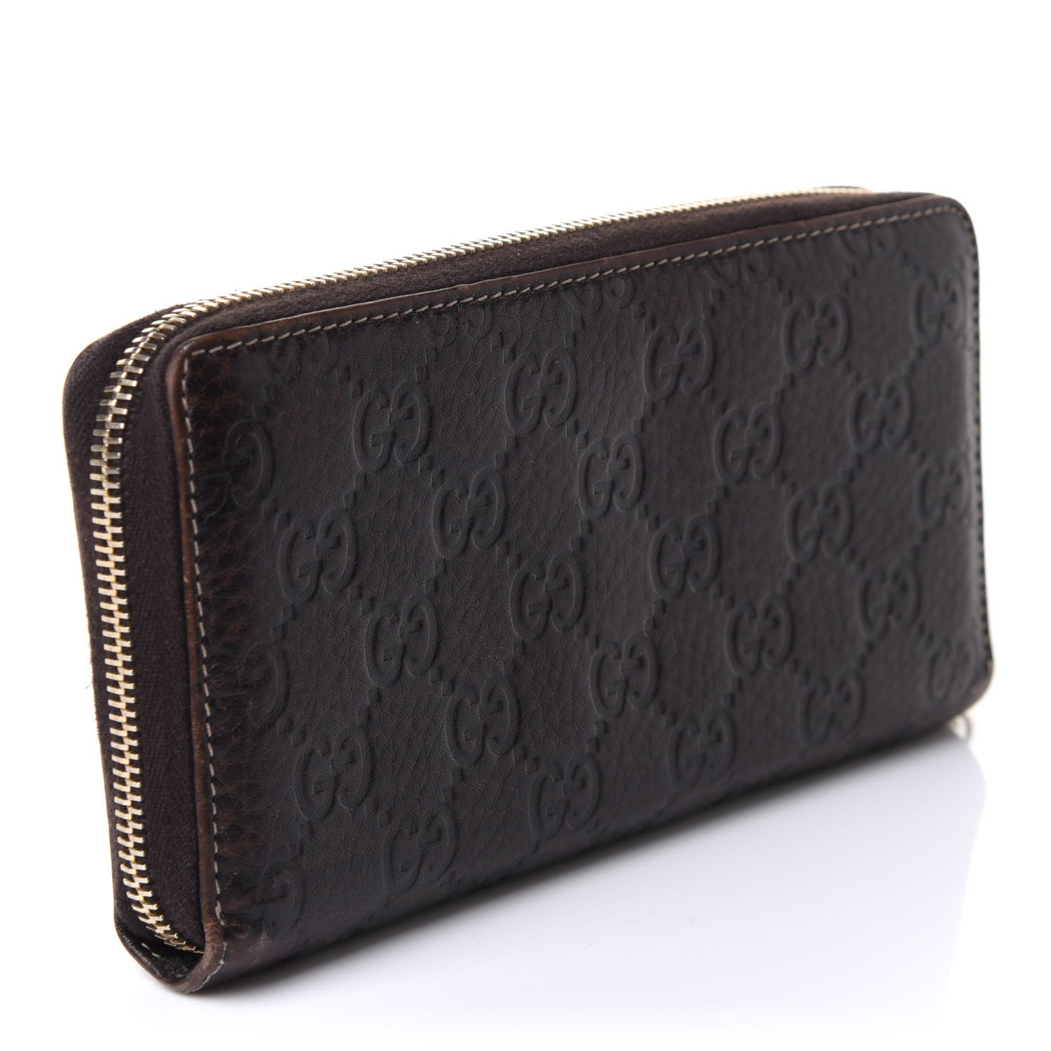Gucci Guccissima Bamboo Tassel Zip Around Wallet Brown 3 of 6