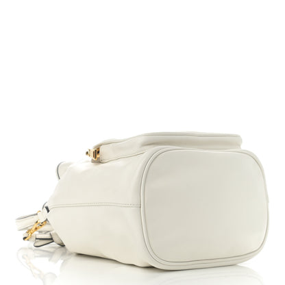 Prada Soft Calfskin Saffiano Mini Bucket Crossbody Bag White 4 of 11