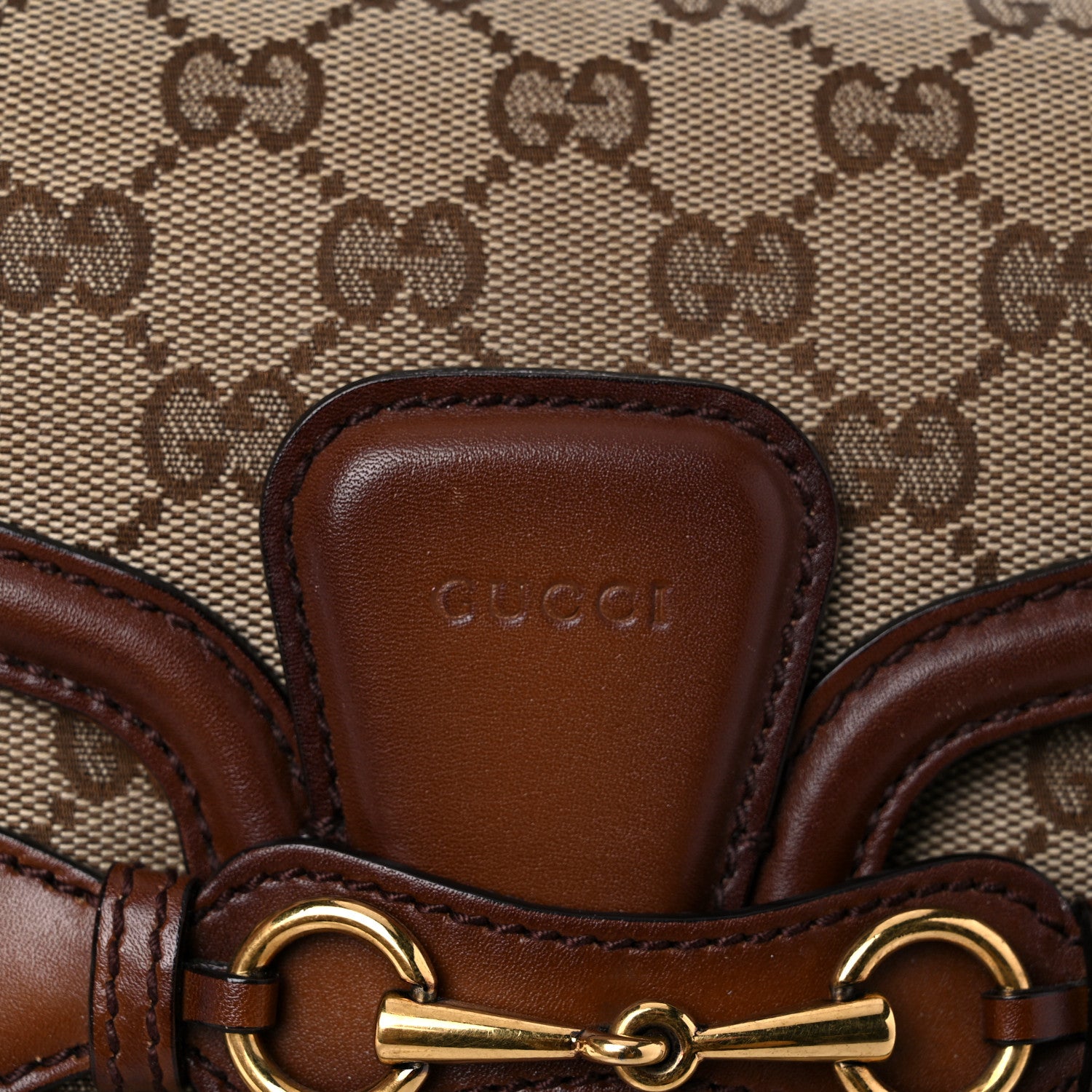Gucci Monogram Medium Lady Web Shoulder Bag Beige Cuir 19 of 23