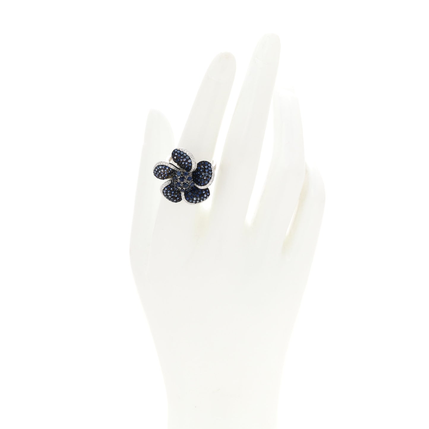 PARKER & WEST BY FASHIONPHILE 18K White Gold Diamond Opal Cocktail Ring 54/7