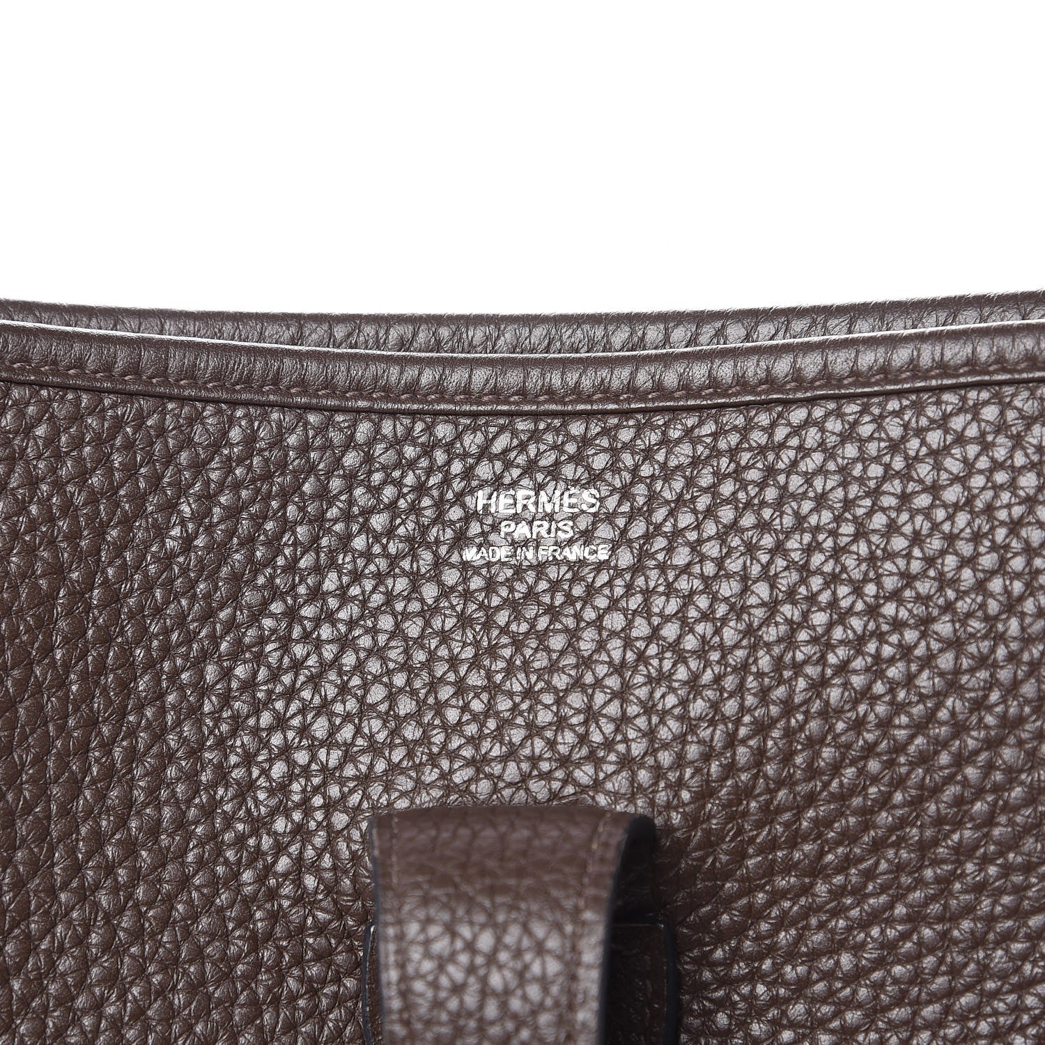 Hermes Taurillon Clemence Evelyne III GM Chocolate 6 of 7
