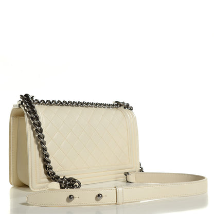 Chanel Calfskin Quilted Medium Boy Flap Light Beige 3 of 8