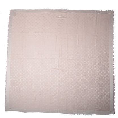 Louis Vuitton Silk Wool Monogram Denim Shawl Rose 3 of 5