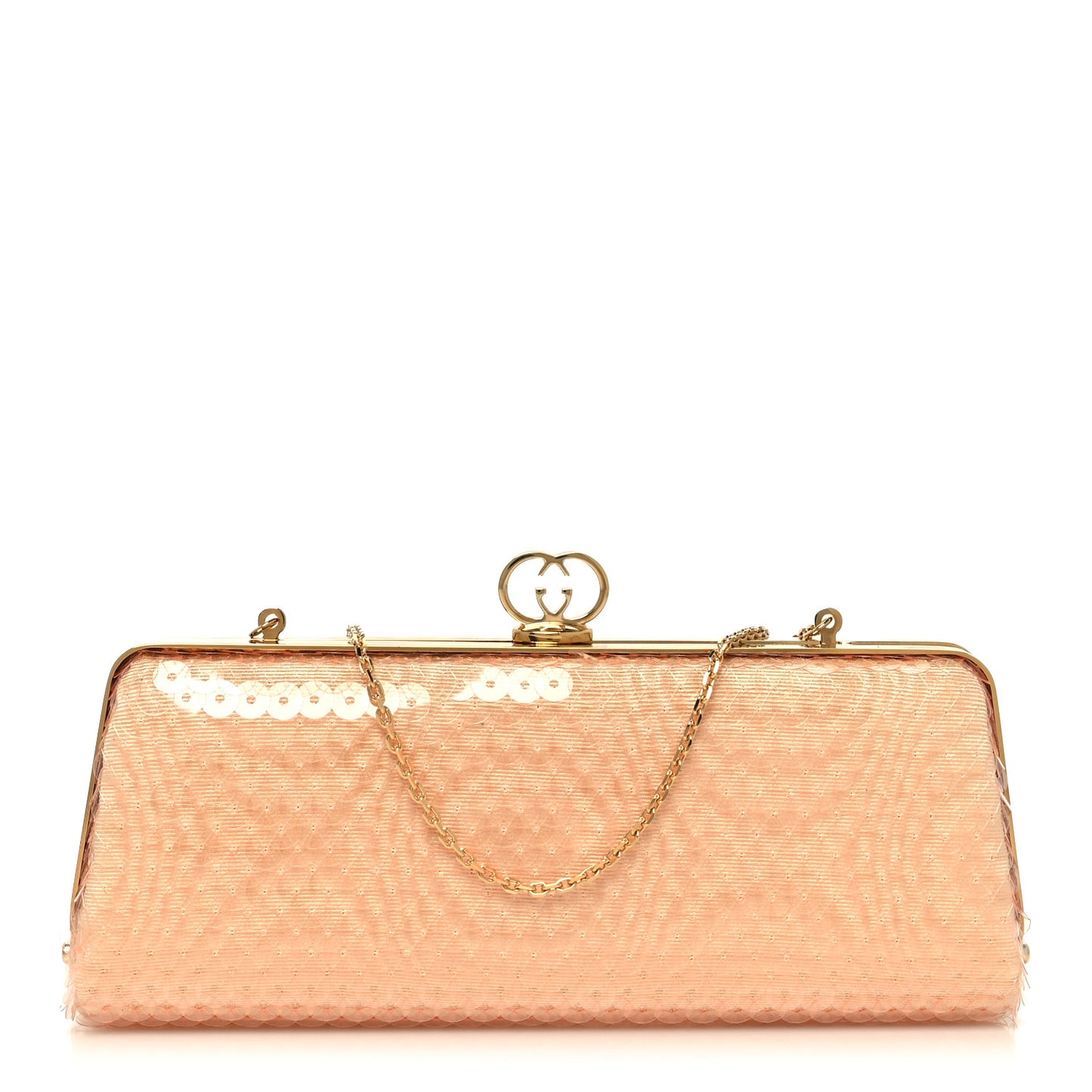 Sequin Moire Small Broadway Evening Bag Neutral