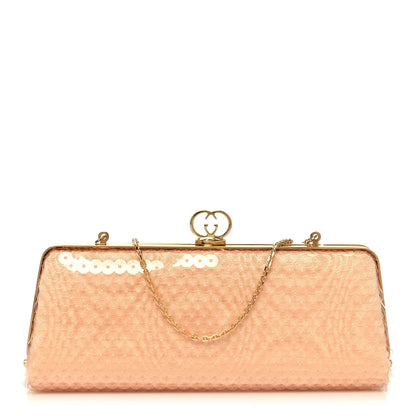 Gucci Sequin Moire Small Broadway Evening Bag Neutral 1 of 9