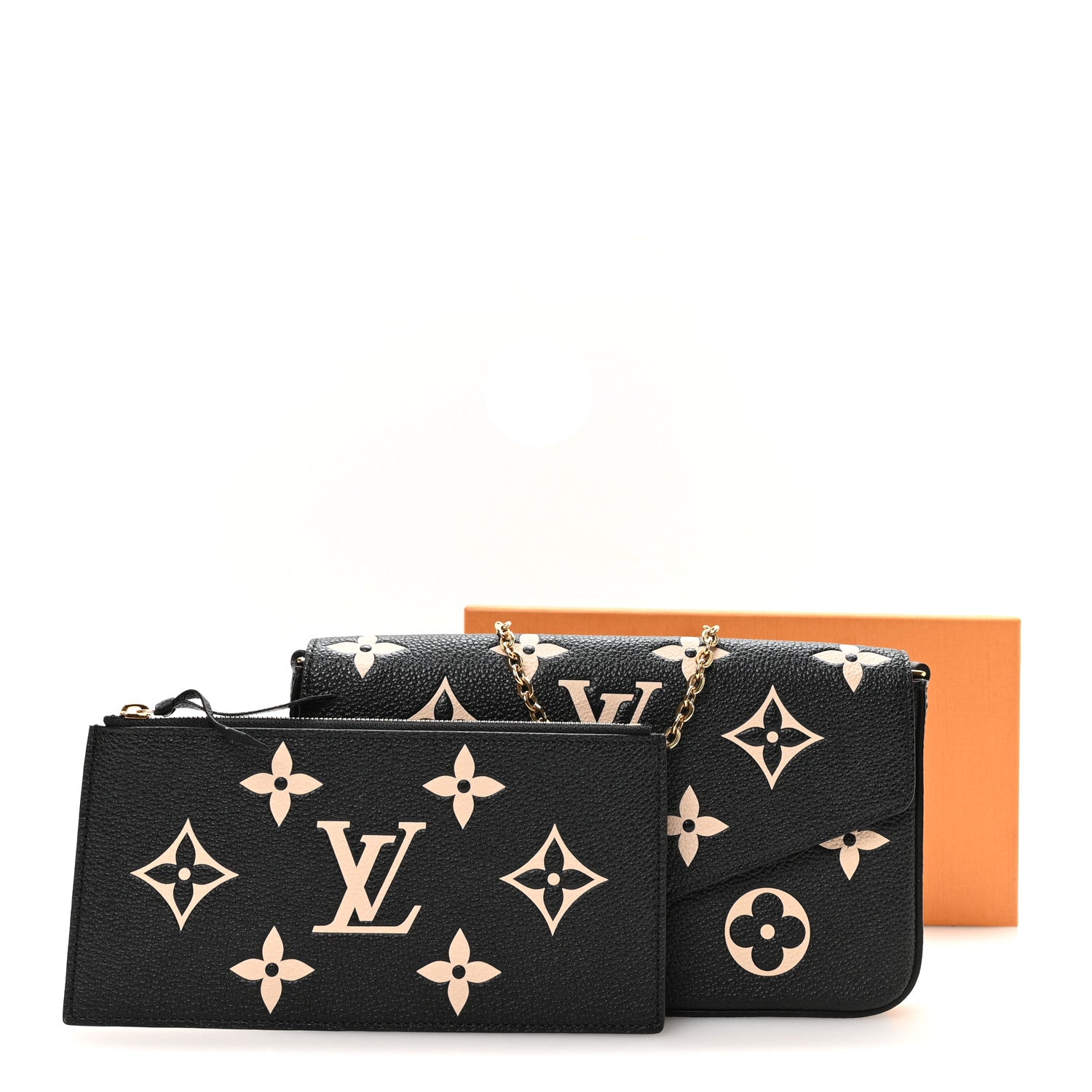 Louis Vuitton Empreinte Monogram Giant Felicie Pochette Black Beige 10 of 10